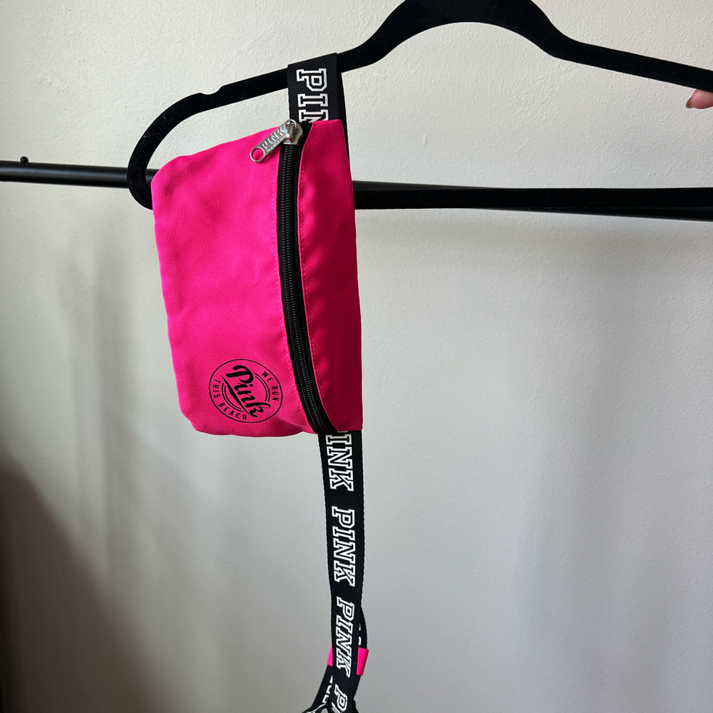 PINK neon, pink fanny pack